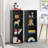 8-Tier Media Tower Rack, CD DVD Slim Storage Cabinet With Adjustable Shelves, Tall Narrow Bookcase Display Bookshelf