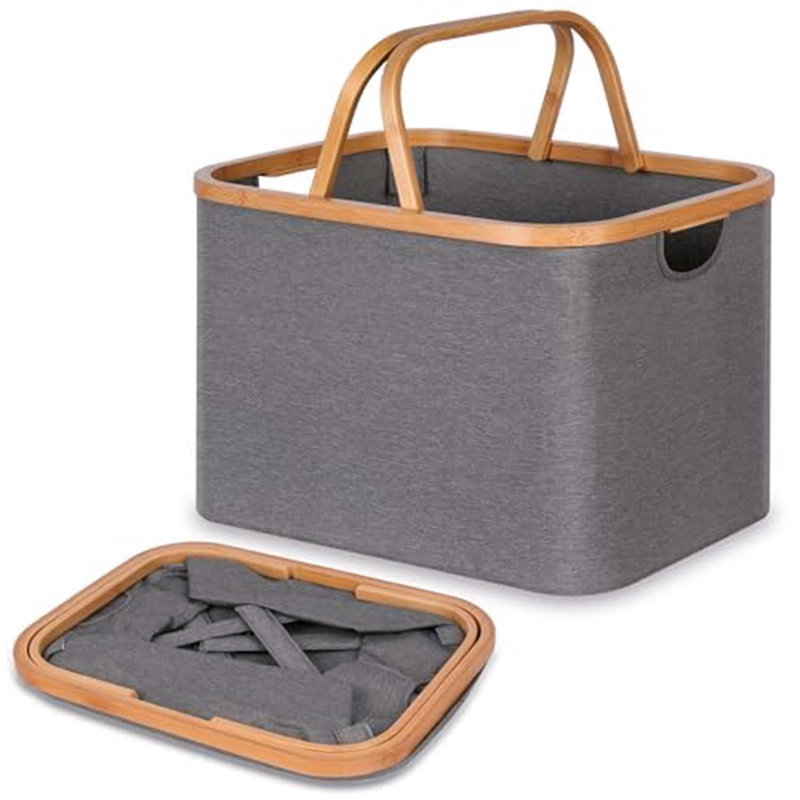 Bhargava Laundry Basket with Handles, Grey