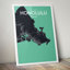 Honolulu City Map - No Frame Print-507512806