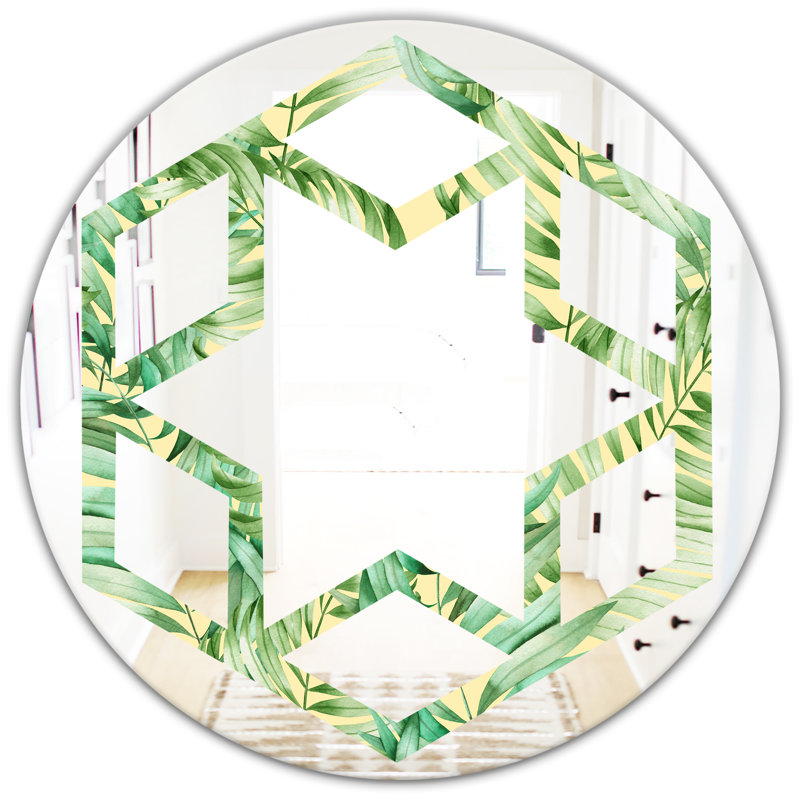 Miroir mural Foliage Hexagon Star Eclectic, H 23,6 po x l 23,6 po
