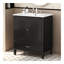 Meuble-lavabo 30 po avec lavabo style rétro, espace de rangement multifonctionnel, tablette de porte, porte à fermeture en douceur, noir