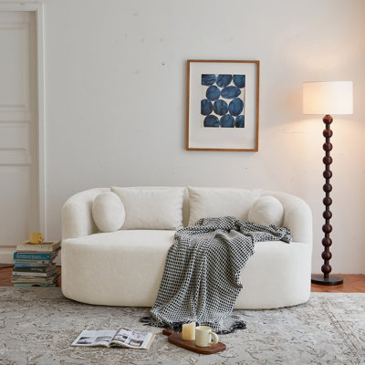 Canapé dans une boîte, canapé 2 places en mousse à mémoire de forme, sans installation et facile à transporter, canapé moderne à assise profonde avec tissu chenille, canapé pour salon, chambre à coucher, appartement, bureau à domicile