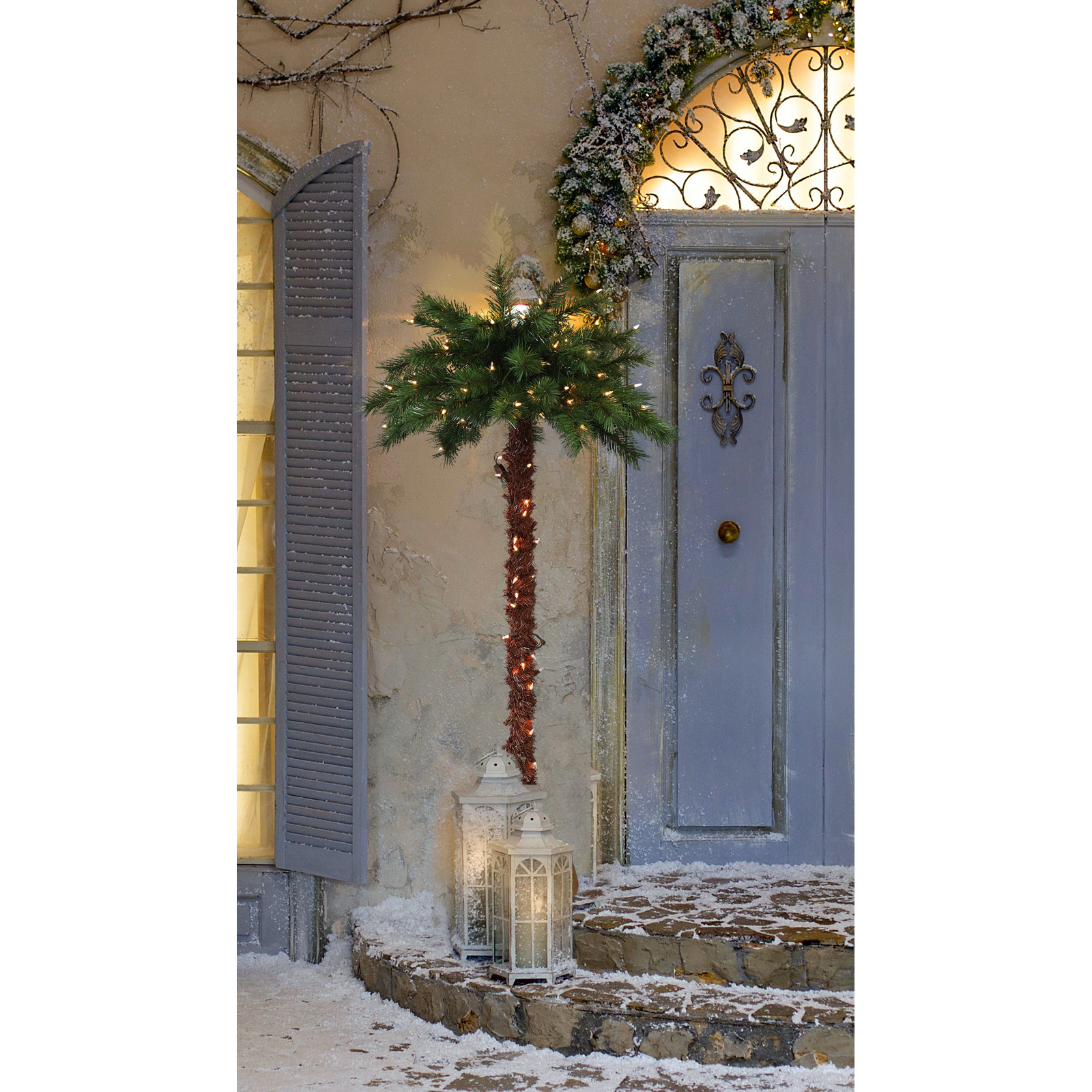 Faux Palm Tree in Freestanding, 72" H x 36" W x 36" D