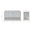 Base de meuble-lavabo simple 60 po Pawley en gris seulement-76034387