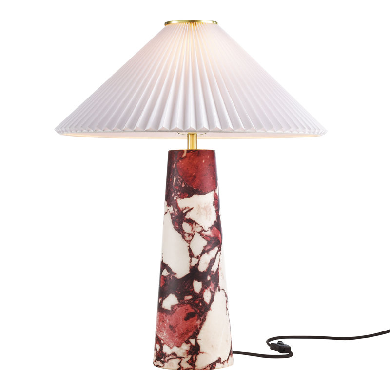 Nera Marble Table Lamp, Red