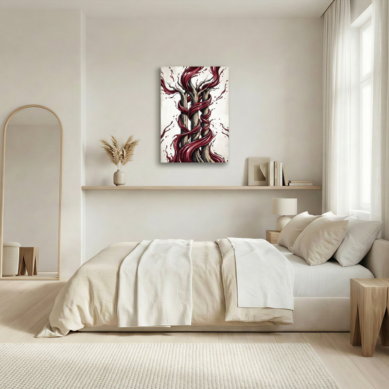 Ensemble de 1 tableau sur toile Arbre de Sang, 48"H x 36"W, Wrapped Canvas
