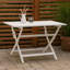 Table de salle à manger d'extérieur pliable Cami, rectangulaire, 44 pouces, bois blanc-121489461