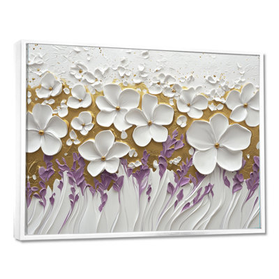 Taylor Wildflower Pure Cream Bloom I - Art mural grand fleurs sauvages