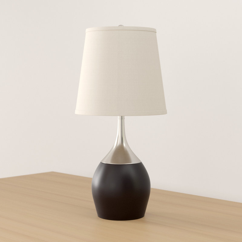 Keemia Metal Table Lamp, Espresso, 24" H x 12" W x 12" D