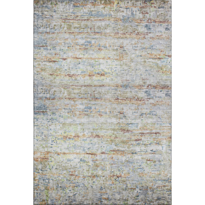 Tapis à rayures lavable à la machine Premium AMF1127, Rectangle 3 pi x 5 pi