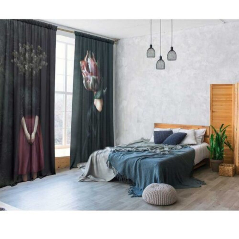 Mosira Velvet Blackout Curtain Panel Pair, 148cm x 350cm