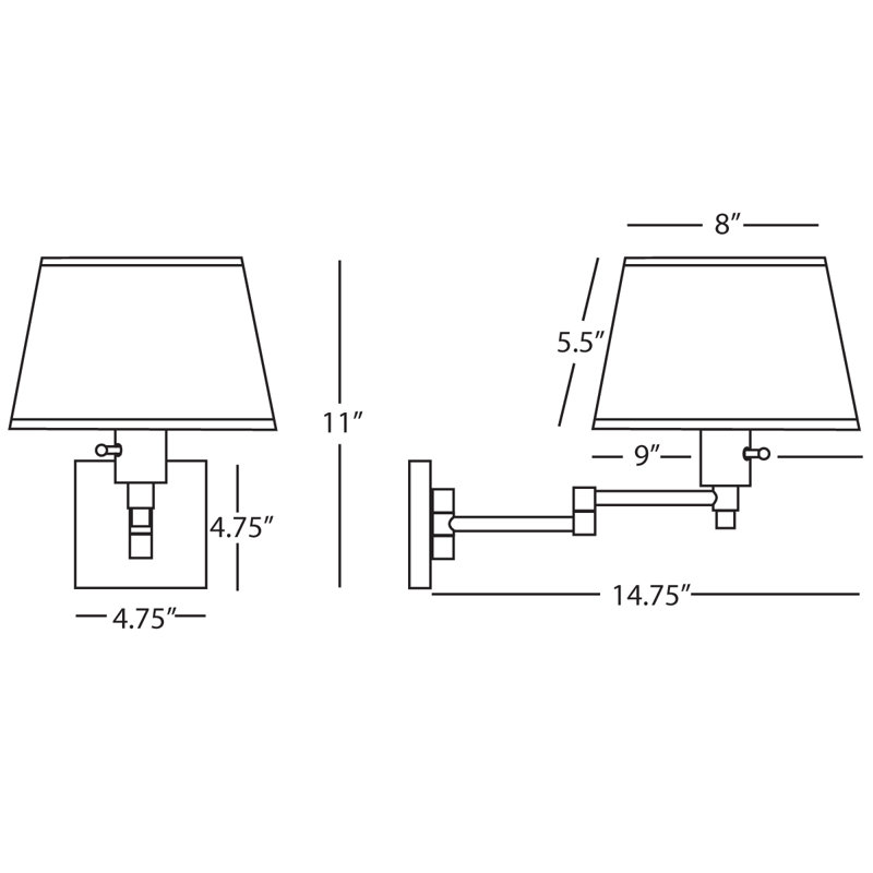 Real Simple Steel Swing Arm Sconce