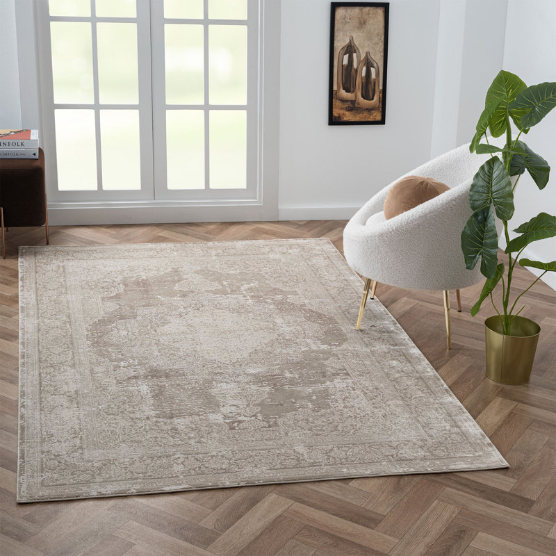Tapis ivoire / beige Guenter, Rectangle 12 pi x 15 pi