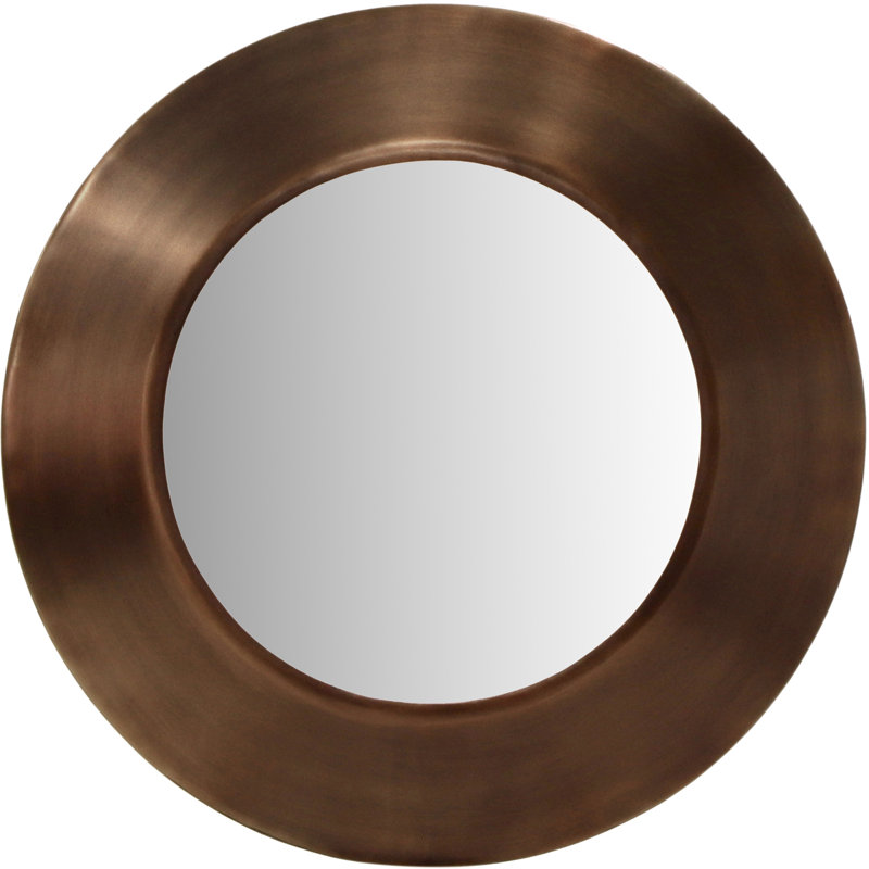 Lopp Iron Mirror, 24" H x 24" W, Brown