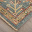 Tapis bleu / doré / rouge en laine noué à la main Brandonville-819438716
