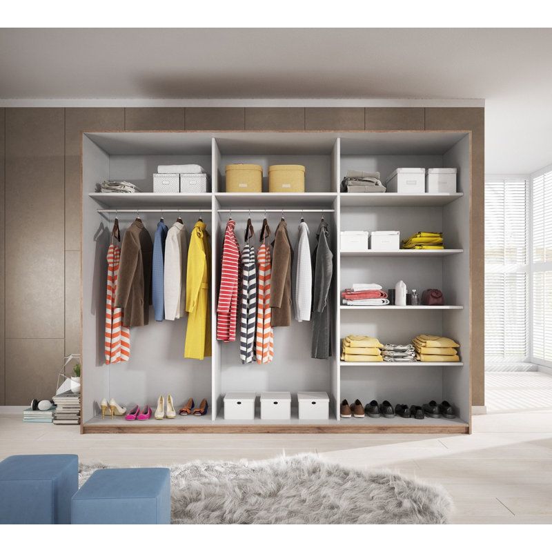 Alexian 2 Door Solid + Manufactured Wood Wardrobe