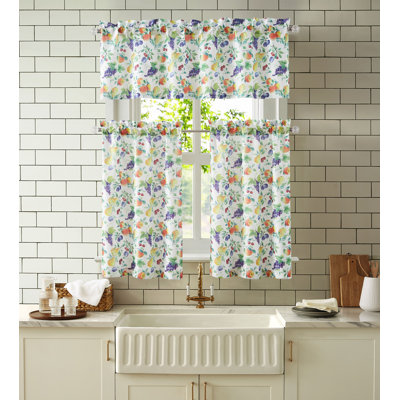Fruit Textured Kitchen Curtain Set