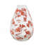 Vase rond en verre transparent avec motif de fleur rouge fantaisiste-56377312