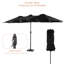 Parasol de marché rectangulaire éclairé 15 pi x 9 pi Lyles-662272298