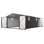 Remise de rangement extérieure Guardian Shelter Series AMERLIFE 13,2 x 21 x 8 pi, grande remise en métal avec 2 portes à double charnière, gris foncé