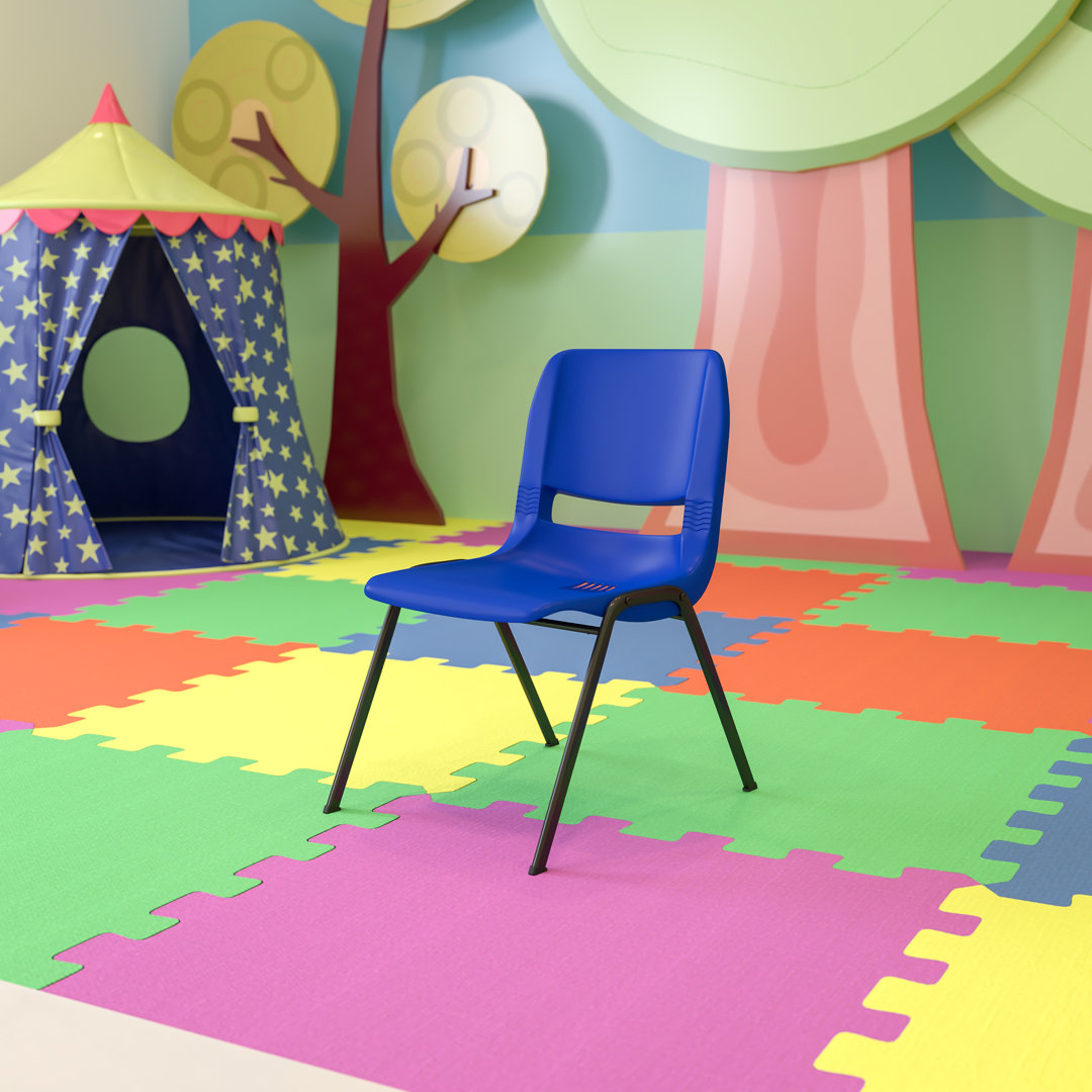 HERCULES Series 440 lb. Capacity Kid's Ergonomic Shell Stack Chair with 14" Seat Height Flash Furniture Seat 