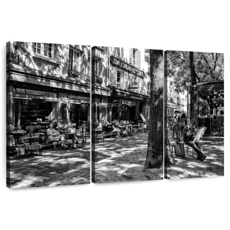 Sirci Montmartre noir - Place du Tertre, H 20 po x l 33 po
