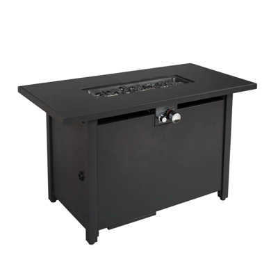 Foyer rectangulaire en métal 42 po (noir)