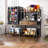 Mini Fridge Stand With Storage, Mini Refrigerator Stand With Power Outlet, Wine Fridge Table With Movable Storage Basket, Heavy Duty Beverage Refrigerator Table For Dorm Home Use (black)-114234351