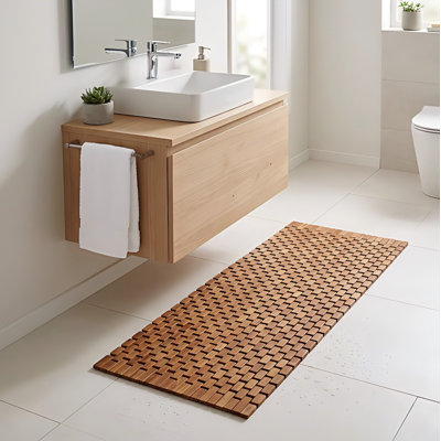 Edinburgh Reversible Teak Wood Anti-Slip Shower Mat