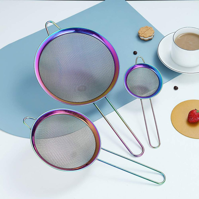 Mesh Strainer 3 Pieces Set, Rainbow