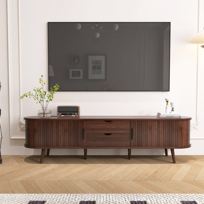 Mid-Century Modern 70.8" Width Entertainment Center With Power Outlet, TV Stand For Tvs Up To 75"