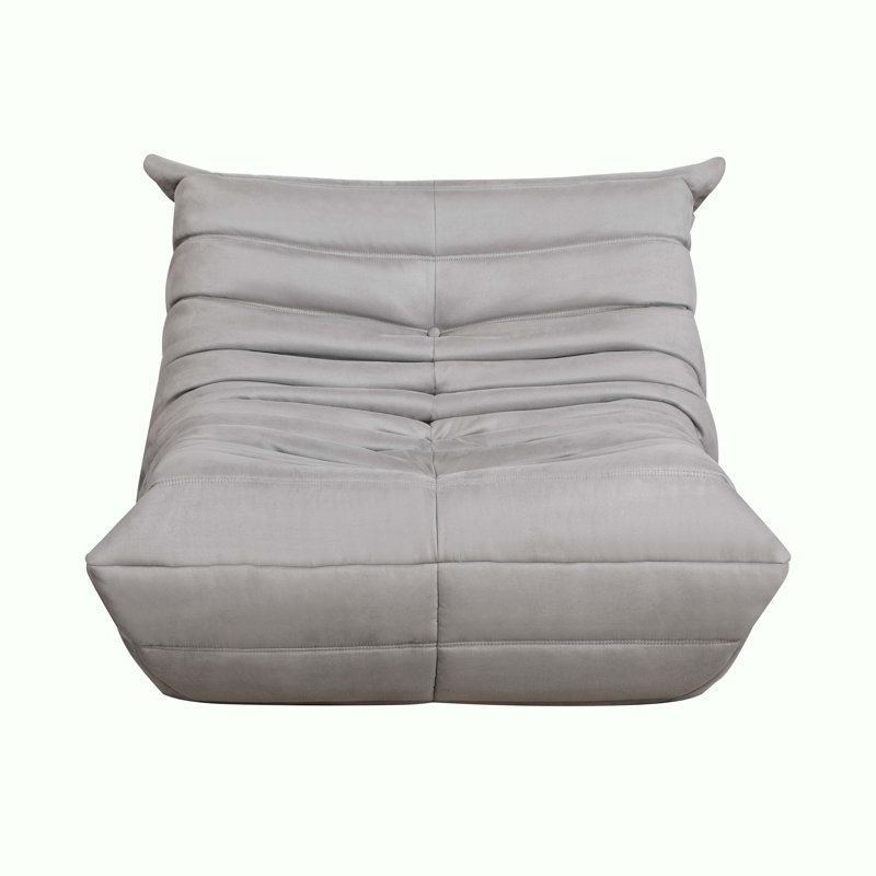 Chaise sans accoudoirs en microfibre, Microfibre grise