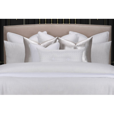 Lumiere Truffle Microfiber Reversible Mid-Century Modern Duvet Cover & Insert