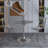 Heatherton 27" Round Dining Table with Sintered Stone Top and Brushed Silver Stainless Steel Pedestal Base Kitchen Table Seats 2-4 Person-10301658