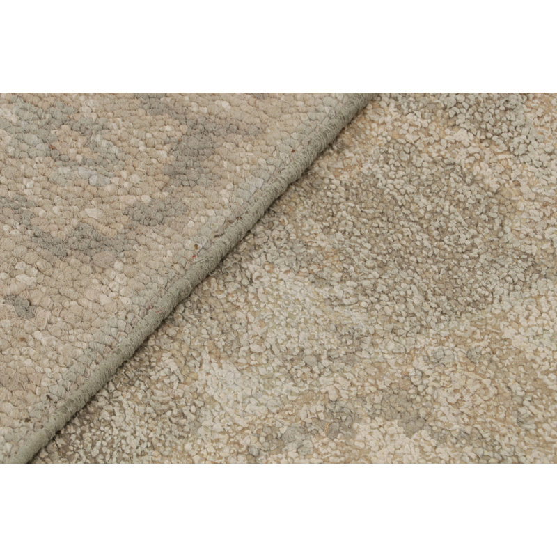 Distressed Homage Hand Knotted Floral Area Rug, Runner 3' x 8'