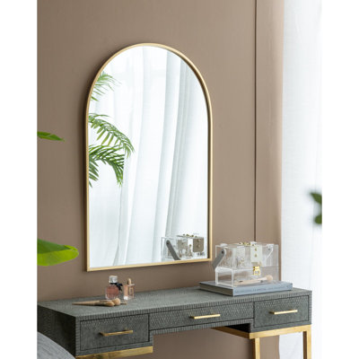 Miroir décoratif 24 "x 36" avec cadre en métal pour salle de bain, chambre à coucher, mur de vestibule