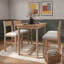Ensemble de salle à manger 5 pièces avec chaises à hauteur de comptoir et 4 chaises
