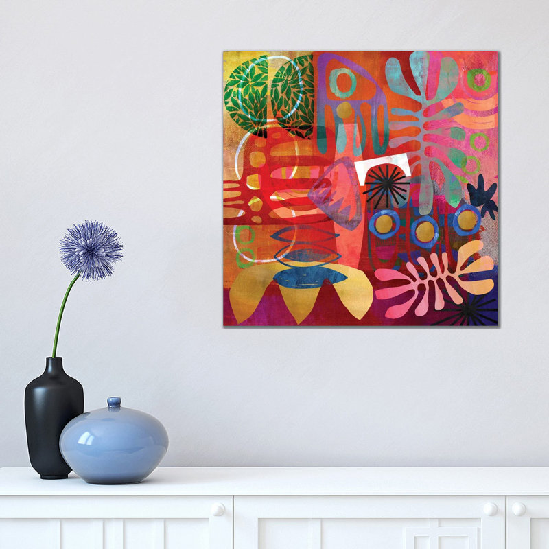 African Abstract by Nikki Chu - Wrapped Canvas Painting, 45.72 cm H x 45.72 cm W x 3.175 cm D