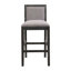 Ensemble de 2 tabourets de bar de 30,5 pouces de hauteur, structure en bois d'hévéa avec coussin en tissu éponge, élégant et confortable pour la cuisine et la salle à manger