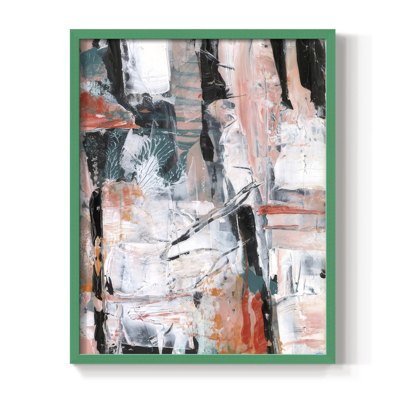 Impression encadrée Miami Vibes II - bois massif, H 30 po x l 24 po, Vert