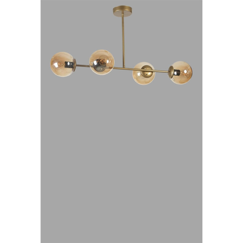 Chandle Chandelier, Gold/Black/Amber