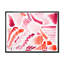 Éléments graphiques rétro en orange et rouge I - peinture sur toile-67232752-67232769