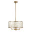 4-Light Natural Capiz Shell Drum Chandelier-501470003