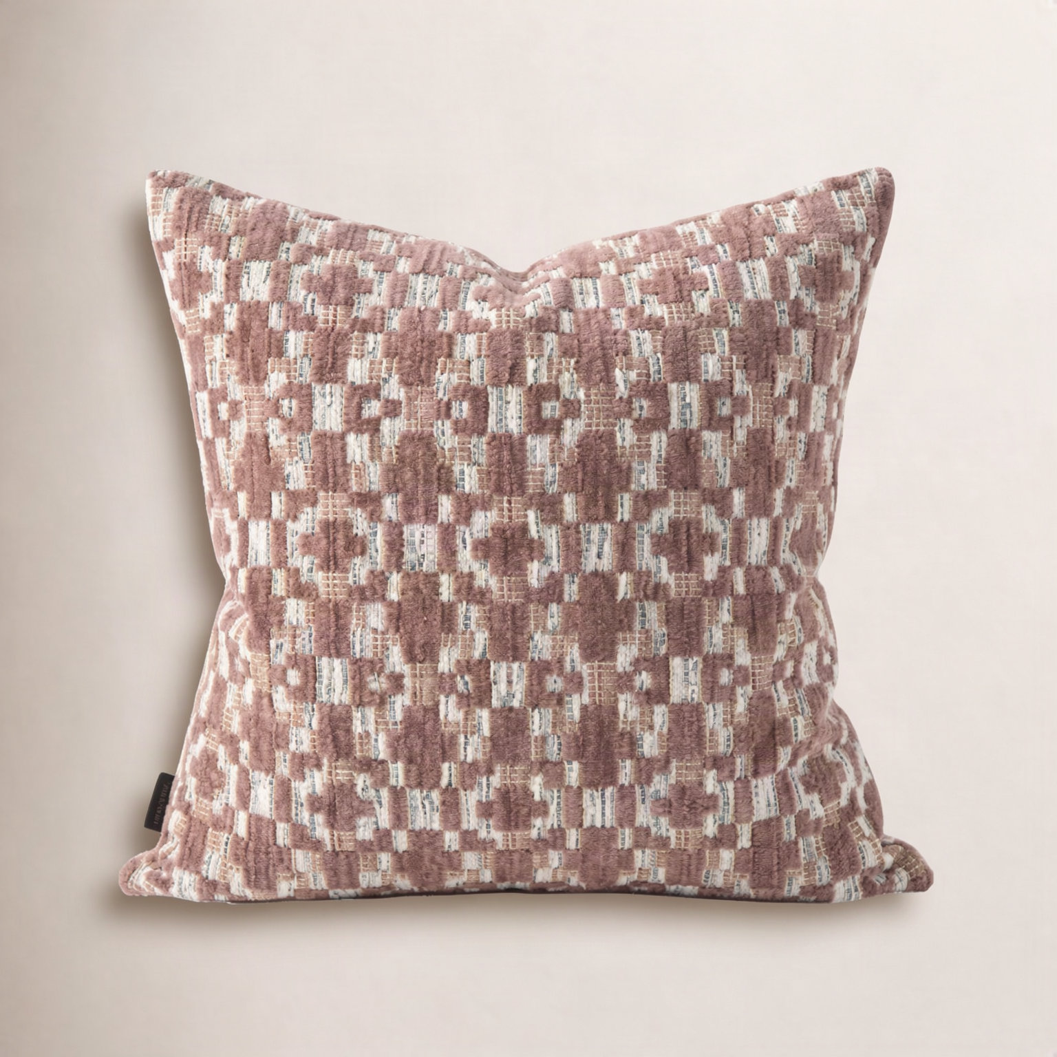 Fraser Throw Pillow, 24x24, Rose