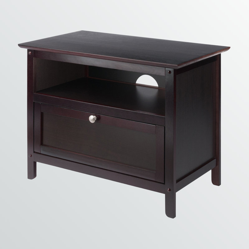 Meuble télé et média Wesley au fini noir espresso, l 24,76 po x P 14,82 po x H 18,74 po