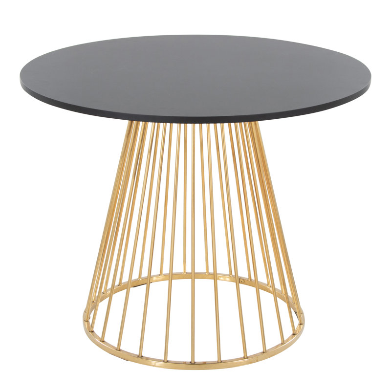 Table de salle à manger Canary Margaret-Beres, Or, Noir