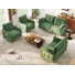 Ensemble de salon en chenille capitonné 4 pièces avec poches de rangement Welton