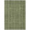 5' X 8' Olive Green And Ivory Striped Washable Indoor Outdoor Area Rug