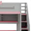 Lit superposé avec lit gigogne, escalier de rangement, tablettes et DEL-724494893