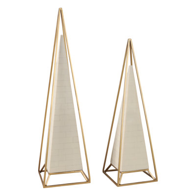 Stainless Steel & Resin Geometric Decorative Objects Home & Office Decor 21.5"/26" Multi-Color
